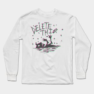 DELETE THIS undead demon rotting with flies with fake aesthetic 3d Long Sleeve T-Shirt